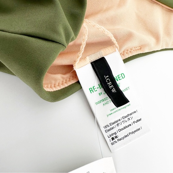 NWT J. Crew Square-neck Green Bikini Top - Picture 4 of 9
